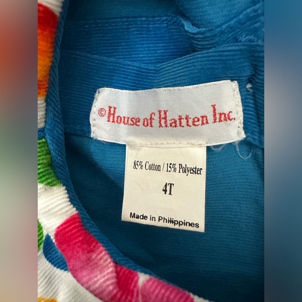 Vintage House Of Hatten Inc. Smocked Corduroy Dress EUC Size‎ 4T - Picture 6 of 7